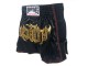 Lumpinee Ladies Retro Muay Thai Fight Shorts : LUMRTO-003 Black-W